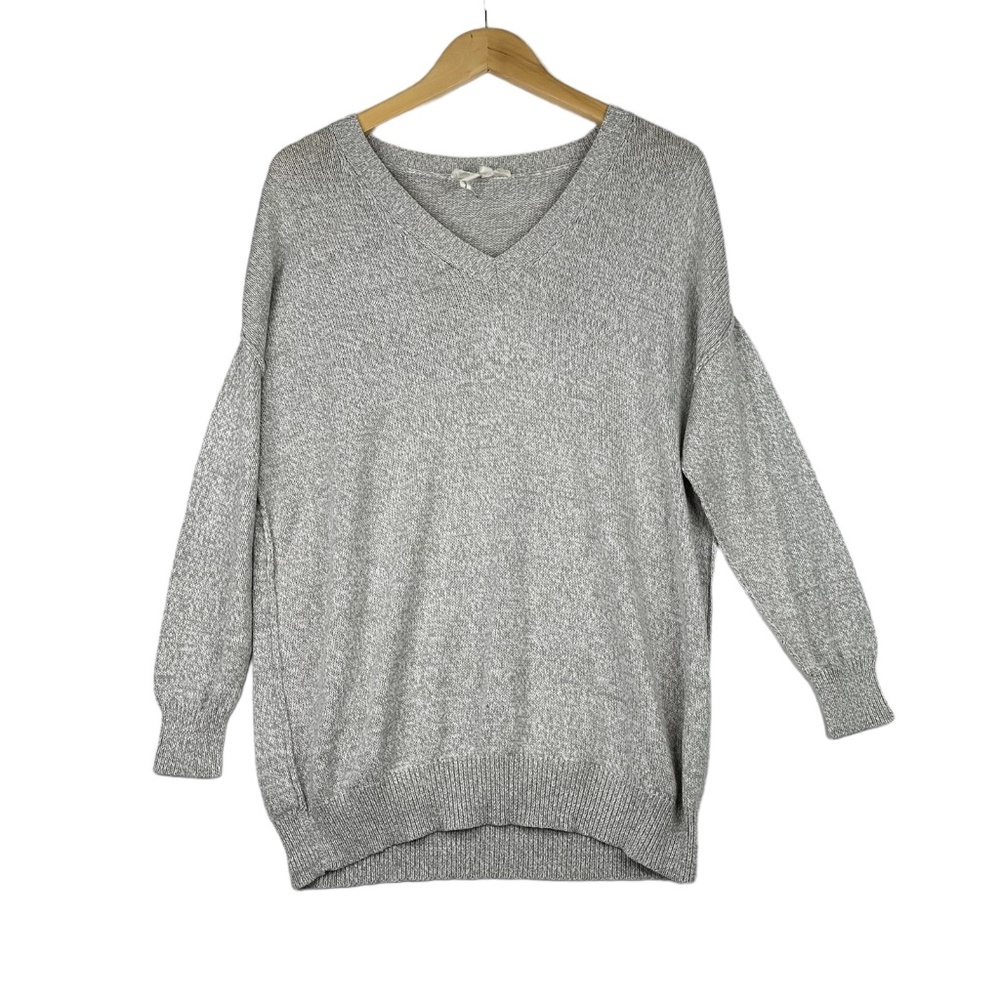 BCBGeneration‎ V Neck Oversized Gray Sweater Size XS
